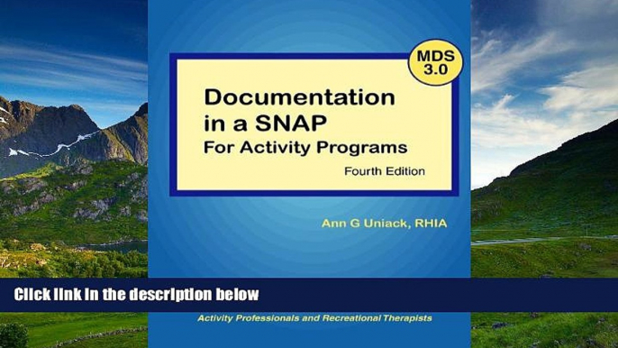 Download Documentation in a SNAP for Activity Programs FreeOnline