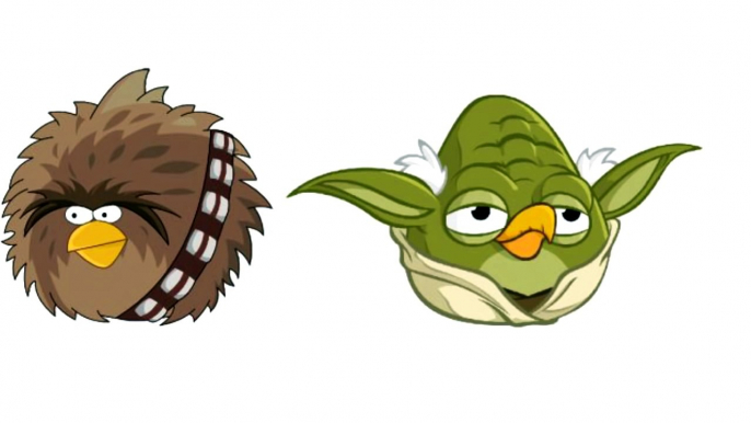 Chewbacca Bird Coloring for Kids & Yoda Bird Coloring for Children | ANGRY BIRDS