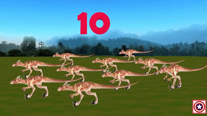 Jurassic Dinosaurs T-Rex | 123 Numbers Dinosaur Cartoons For Children | Dinosaur Short Film For Kids