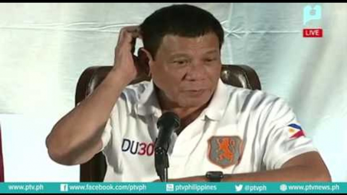 Press conference of President Rody Duterte, Davao City, Aug 21, 2016