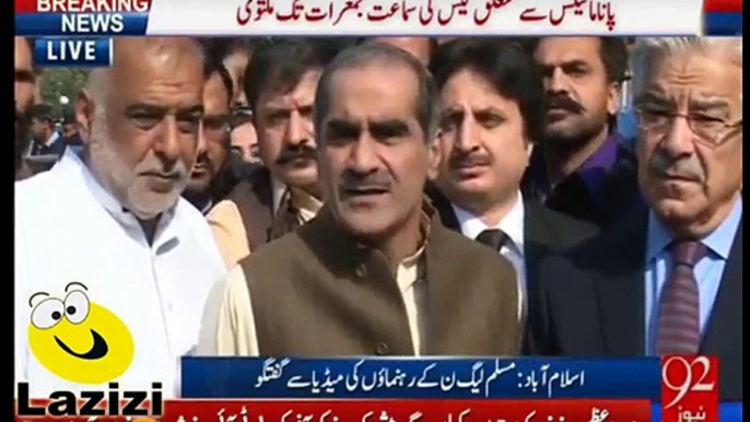 Khawaja Saad Rafique is Bashing on Sheikh Rasheed After Panama Hearing