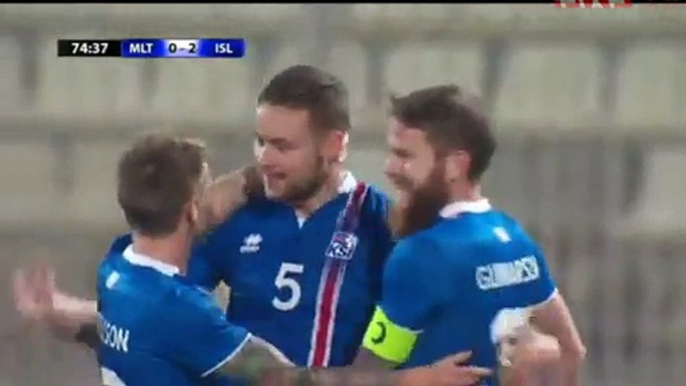 0-2 Ingason Goal HD - Malta 0-2 Iceland - 15.11.2016