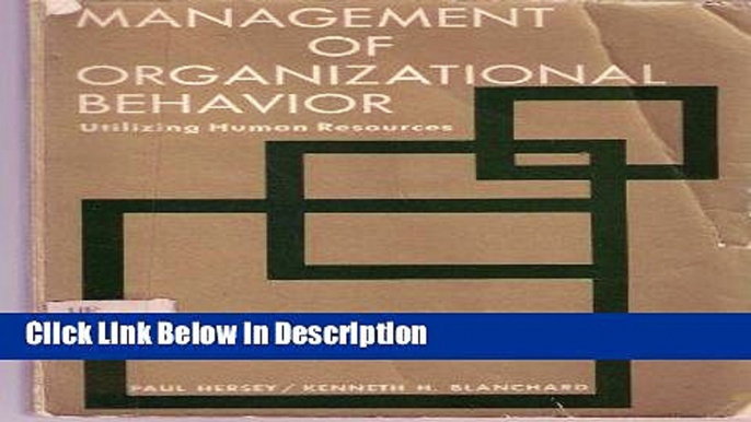 [PDF] Management of Organizational Behavior: Utilizing Human Resources [PDF] Full Ebook