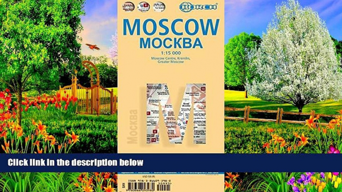 Big Sales  Laminated Moscow Map by Borch (English, Spanish, French, Italian and German Edition)