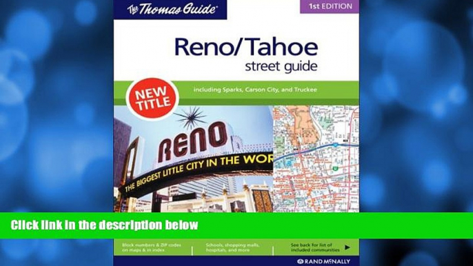 Big Sales  The Thomas Guide 1st edition Reno/Tahoe street guide: including Sparks, Carson City,