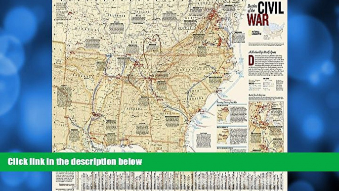 Deals in Books  Battles of the Civil War [Laminated] (National Geographic Reference Map)  Premium