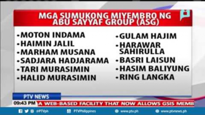 11 members of Abu Sayyaf Group surrender to gov't authorities