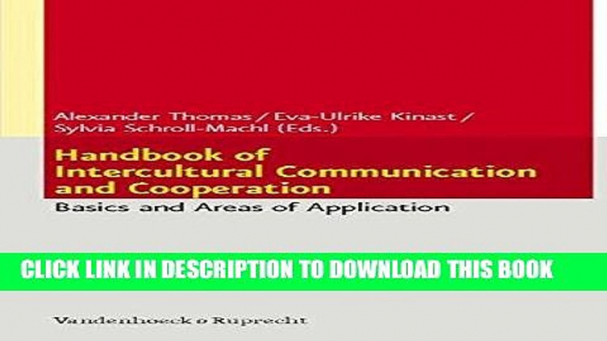 Best Seller Handbook of Intercultural Communication and Cooperation: Basics and Areas of