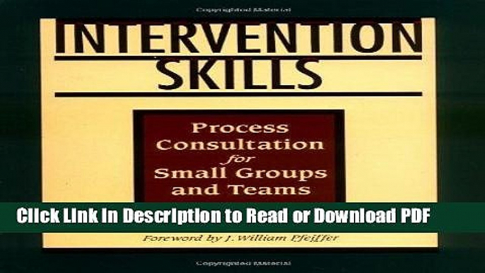 Read Intervention Skills: Process Consultation for Small Groups and Teams Free Books