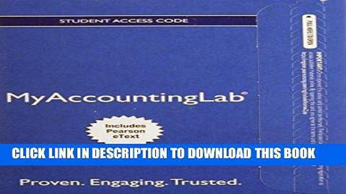 Ebook NEW MyAccountingLab with Pearson eText -- Access Card -- for Financial Accounting Free Read