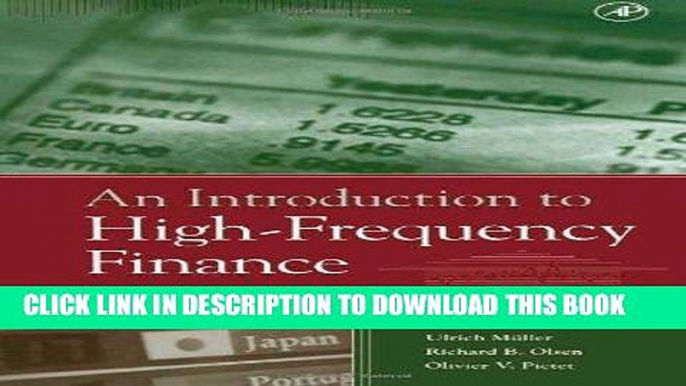 Ebook An Introduction to High-Frequency Finance Free Read