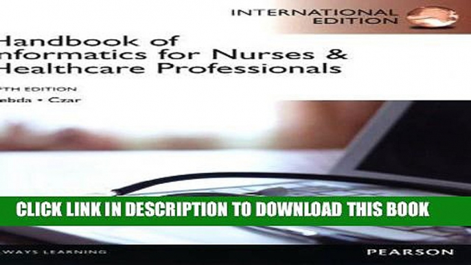 Ebook Handbook of Informatics for Nurses   Healthcare Professionals Free Read