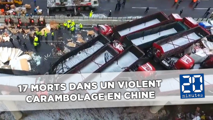 Au moins 17 morts et 37 blessés dans un spectaculaire carambolage en Chine