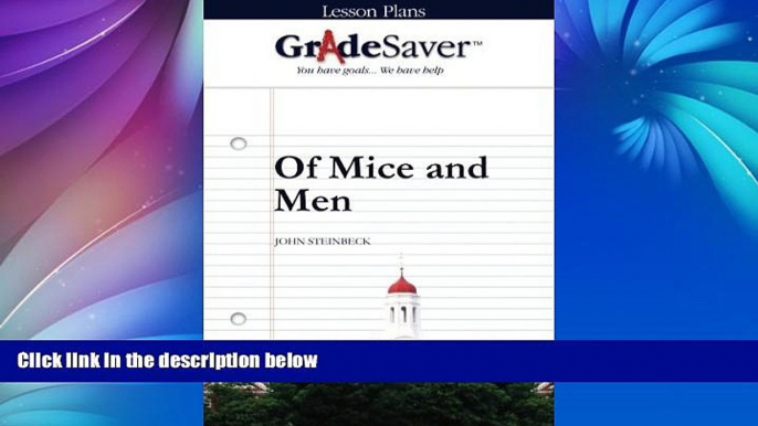 Deals in Books  GradeSaver(TM) Lesson Plans: Of Mice and Men  Premium Ebooks Online Ebooks