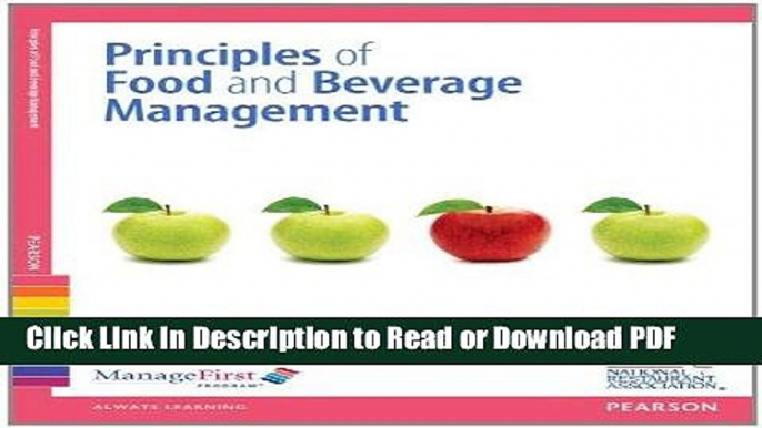 Read ManageFirst: Principles of Food and Beverage Management with Online Test Voucher (2nd