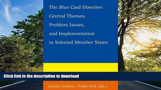 READ BOOK  The Blue Card Directive: Central Themes, Problem Issues, and Implementation in