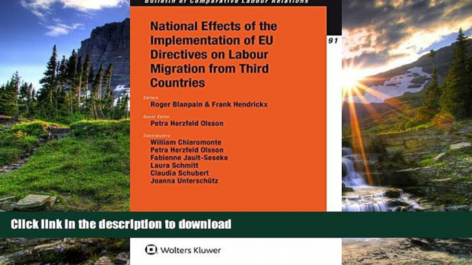 READ BOOK  National Effects of the Implementation of EU Directives on Labour Migration from Third