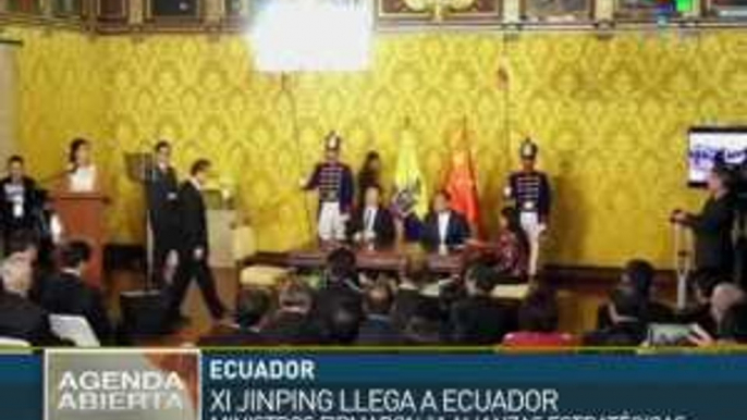 China y Ecuador firman once convenios de cooperación