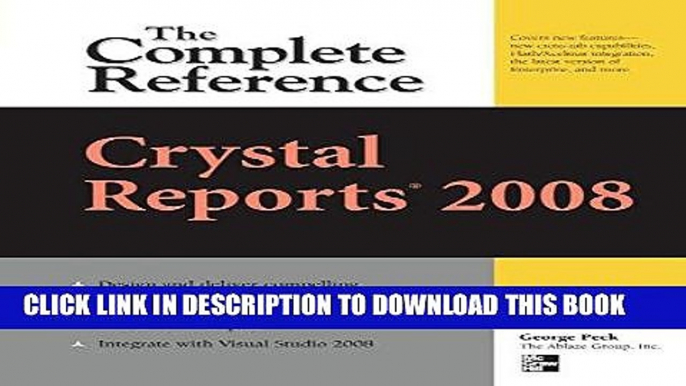 [PDF] Crystal Reports 2008: The Complete Reference Full Online