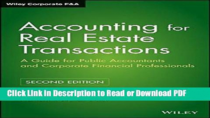 Read Accounting for Real Estate Transactions: A Guide For Public Accountants and Corporate