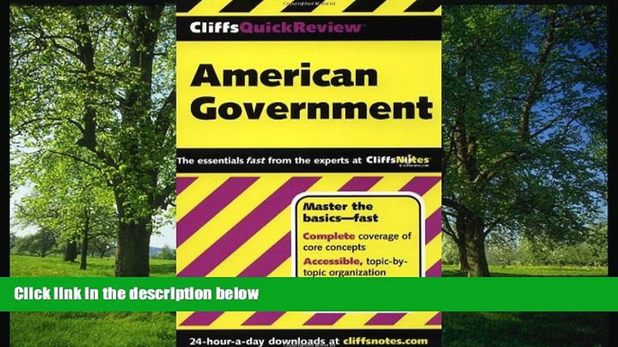 Read CliffsQuickReview American Government (Cliffs Quick Review (Paperback)) Free Online [Library]