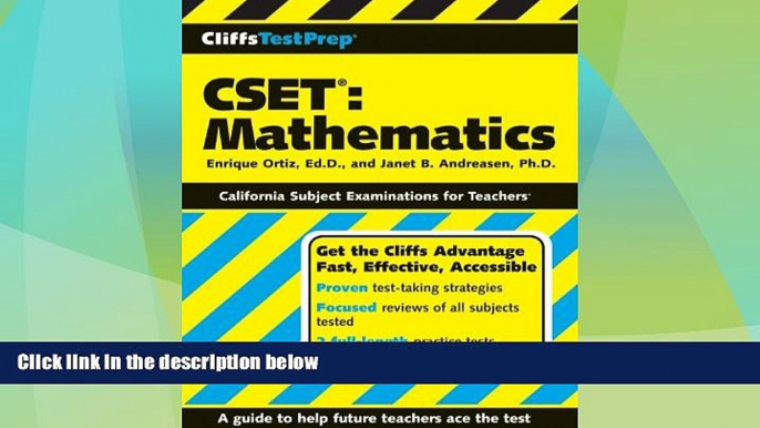 Deals in Books  CliffsTestPrep CSET: Mathematics  Premium Ebooks Best Seller in USA