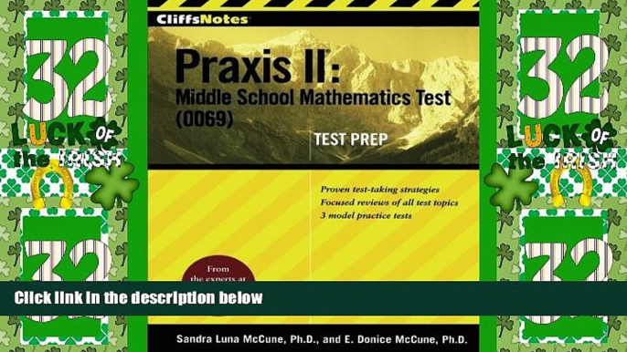 Deals in Books  CliffsNotes Praxis II: Middle School Mathematics Test (0069) Test Prep