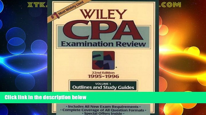 Big Sales  The Wiley Cpa Examination Review, 1995-1996: Outlines and Study Guides  Premium Ebooks