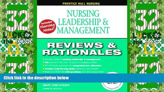 Deals in Books  Prentice Hall Nursing Reviews and Rationales: Nursing Leadership and Management