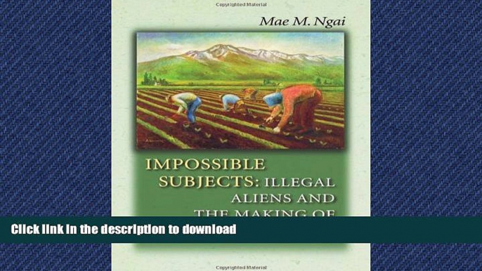 READ BOOK  Impossible Subjects: Illegal Aliens and the Making of Modern America (Politics and