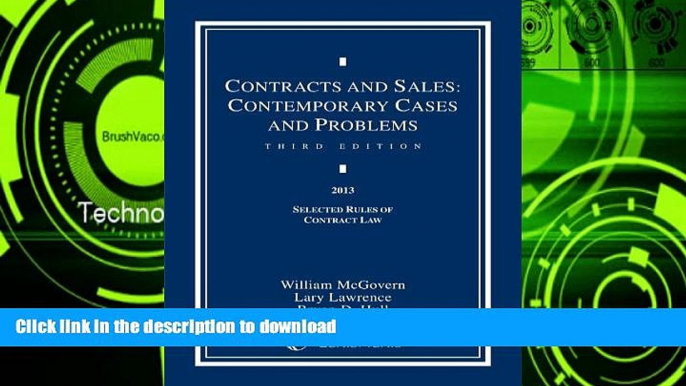 FAVORITE BOOK  Contracts and Sales: Contemporary Cases and Problems, 2013 Selected Rules of