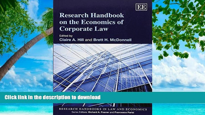 FAVORITE BOOK  Research Handbook on the Economics of Corporate Law (Research Handbooks in Law and