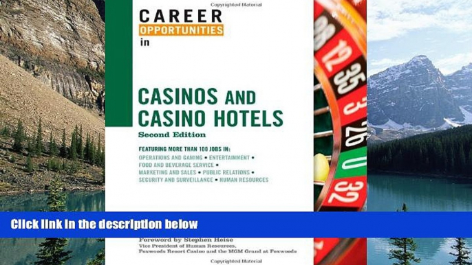 Buy NOW  Career Opportunities in Casinos and Casino Hotels (Career Opportunities (Hardcover))