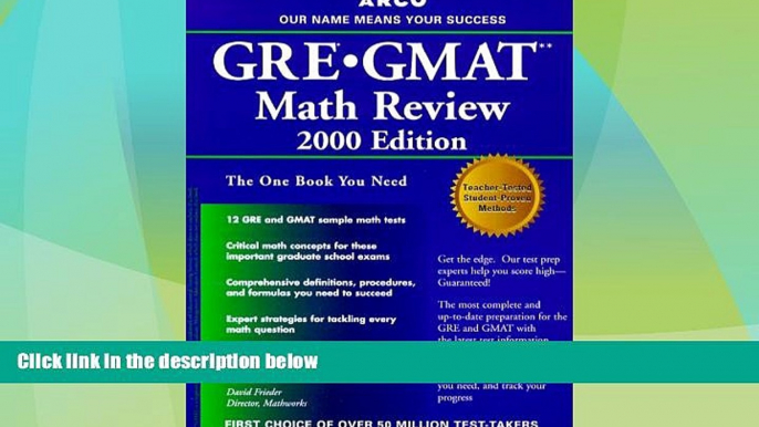 Best Price GRE/GMAT Math Review 5th ED (Arco GRE GMAT Math Review) Arco For Kindle