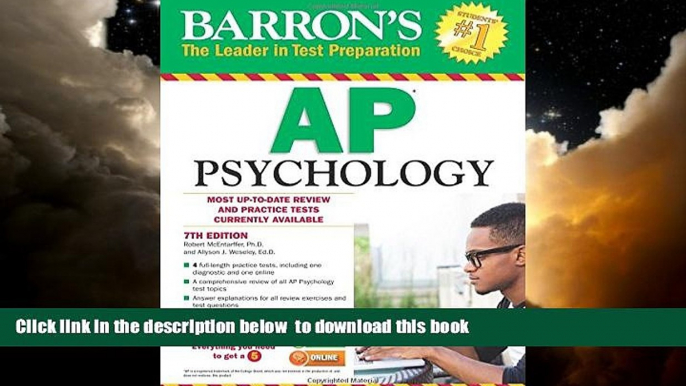 Pre Order Barron s AP Psychology, 7th Edition (Barron s AP Psychology Exam) Allyson Weseley Ed.D.