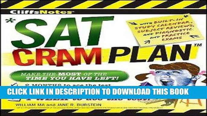 MOBI DOWNLOAD CliffsNotes SAT Cram PlanÂ Â  [CLIFFSNOTES SAT CRAM PLAN] [Paperback] PDF Kindle