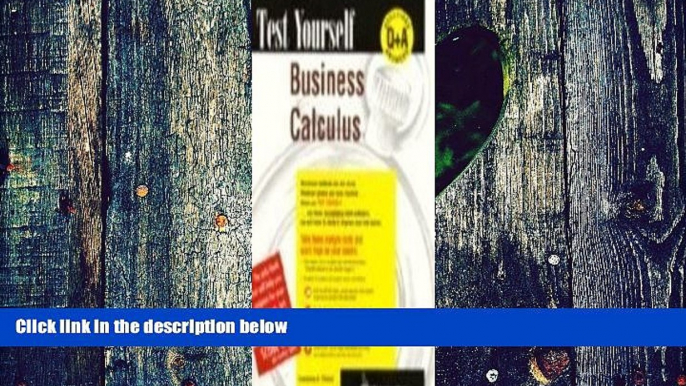 Price Business Calculus (Test Yourself) Lawrence A. Trivieri For Kindle