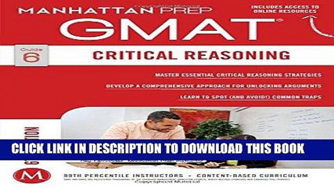 [FREE] Ebook GMAT Critical Reasoning (Manhattan Prep GMAT Strategy Guides) PDF Kindle