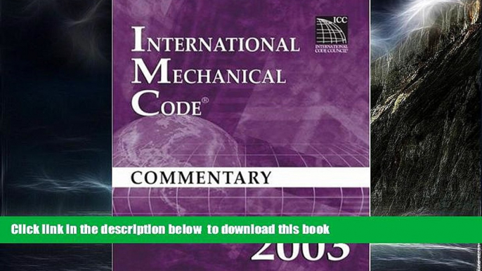 liberty books  2003 International Mechanical Code Commentary (International Code Council Series)