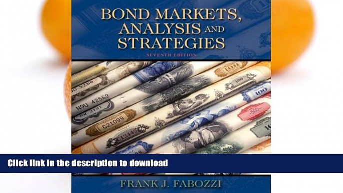 EBOOK ONLINE  Bond Markets, Analysis, and Strategies (7th Edition)  PDF ONLINE