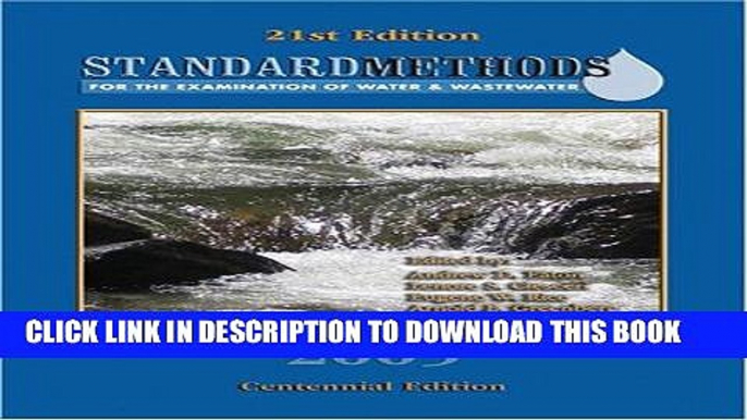 [READ] Mobi Standard Methods for the Examination of Water   Wastewater, Centennial Edition Free