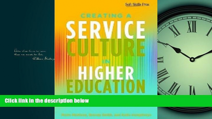 READ THE NEW BOOK Creating a Service Culture in Higher Education Administration Mario C. Martinez