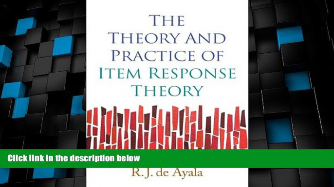 Best Price The Theory and Practice of Item Response Theory (Methodology in the Social Sciences) R.