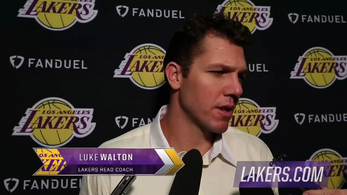 Luke Walton Postgame Interview | Lakers vs Raptors | December 2, 2016 | 2016-17 NBA Season