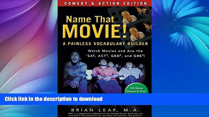 READ PDF Name That Movie! A Painless Vocabulary Builder Comedy   Action Edition: Watch Movies and