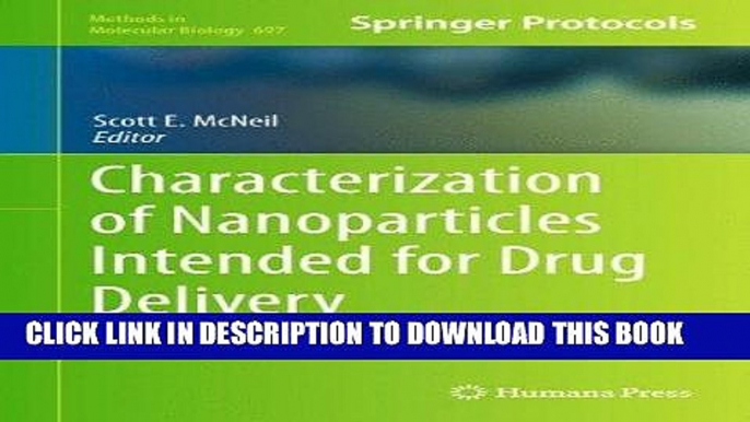 [READ] Mobi Characterization of Nanoparticles Intended for Drug Delivery (Methods in Molecular