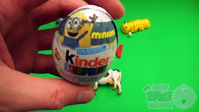 Minions Kinder Surprise Egg Learn A Word! Spelling Farm Animals! Lesson 2