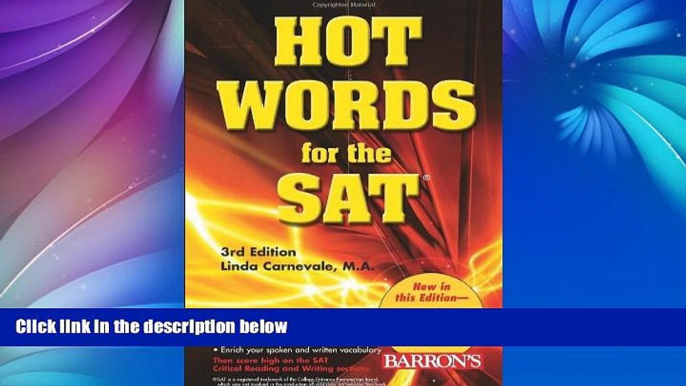 Pre Order Hot Words for the SAT (Barron s Hot Words for the SAT) Linda Carnevale On CD