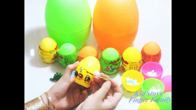 Kidstoys - Surprise Dinosaur Eggs 2016 - Kidstoys finger family 2016 - Egg Candy