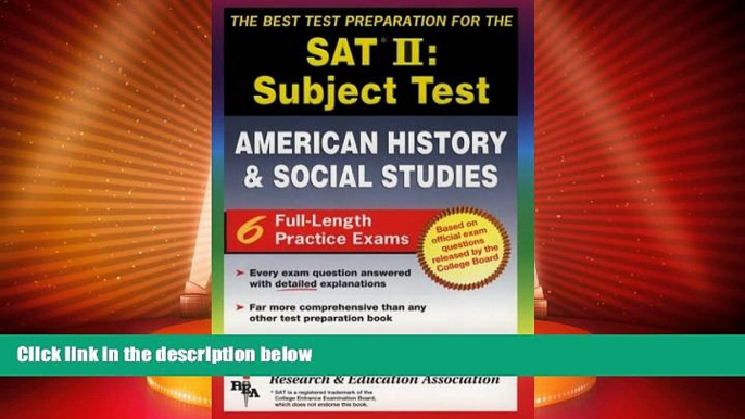 Best Price SAT II: United States History (REA)  -- The Best Test Prep for the SAT II (SAT PSAT ACT